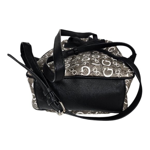 Guess Elkton Signature Logo Mini Purse Backpack Compact Designer Diaper Bag Gray - Picture 4 of 13